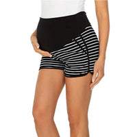 Short Grossesse Noir à Rayures