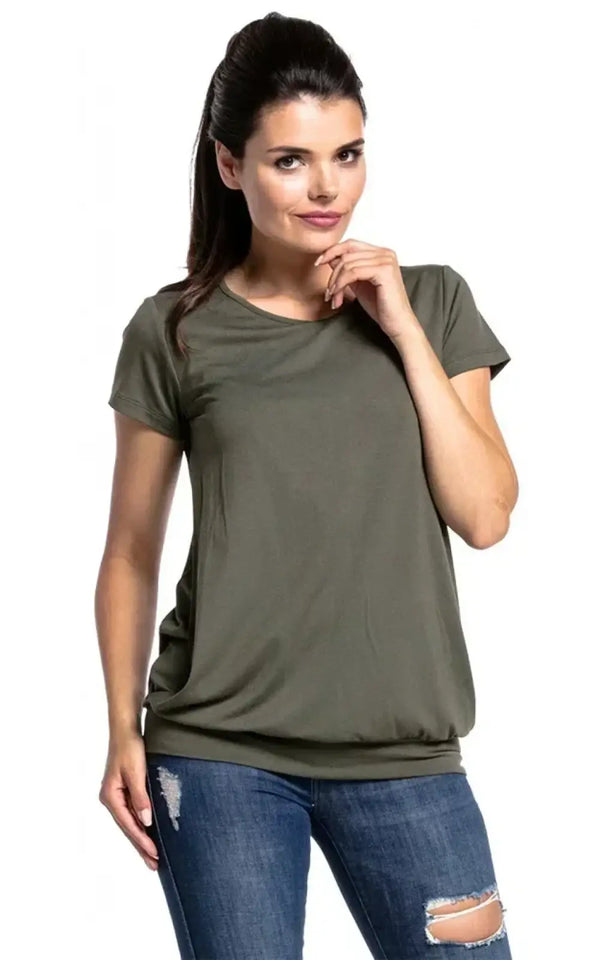 T-Shirt Allaitement Ouverture Côté Uni